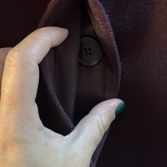 Warm purple pea coat! - Picture 3 of 7